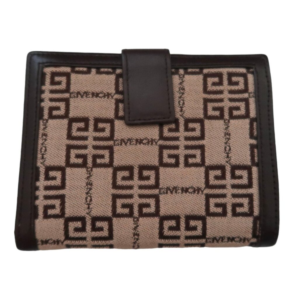 vtg GIVENCHY logo jacquard French purse wallet